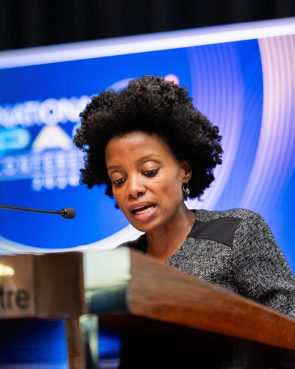 Maud Nale at the lectern at the National Space Conference 2024